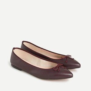 Brand New NIB  J.Crew Gemma Flats in Burgundy - size 9.5